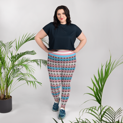 Trans Plaid Plus Size Leggings