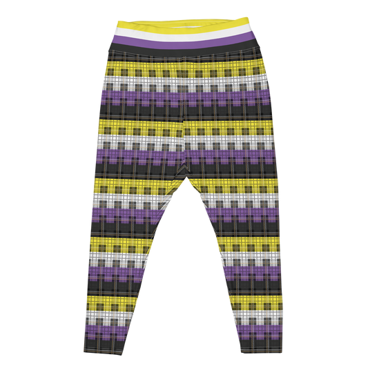 Enby Plaid Plus Size Leggings