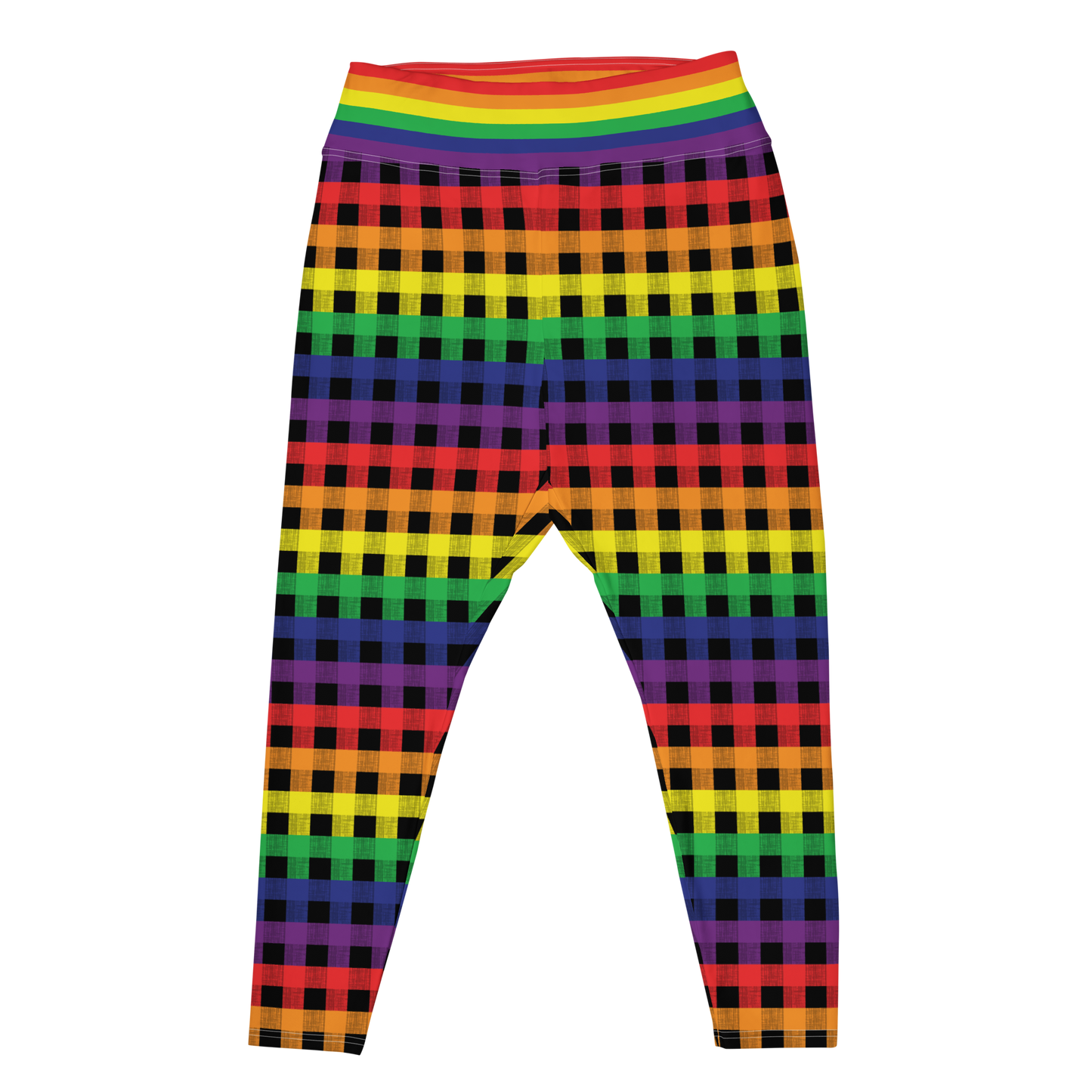 Rainbow Flannel Plus Size Leggings