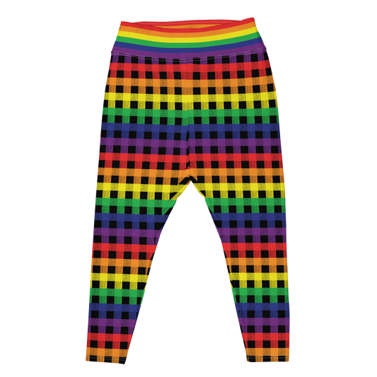 Rainbow Flannel Plus Size Leggings