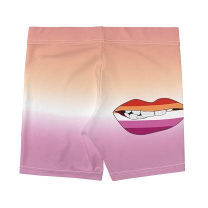 Lesbian Pride Biting Lips Shorts