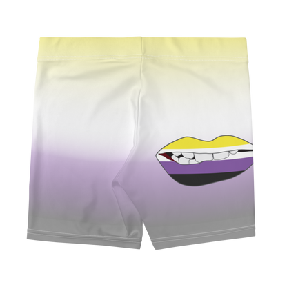 Enby Pride Biting Lips Shorts