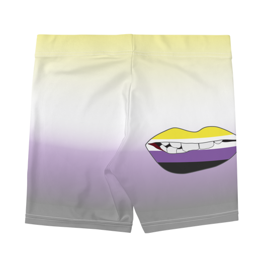 Enby Pride Biting Lips Shorts