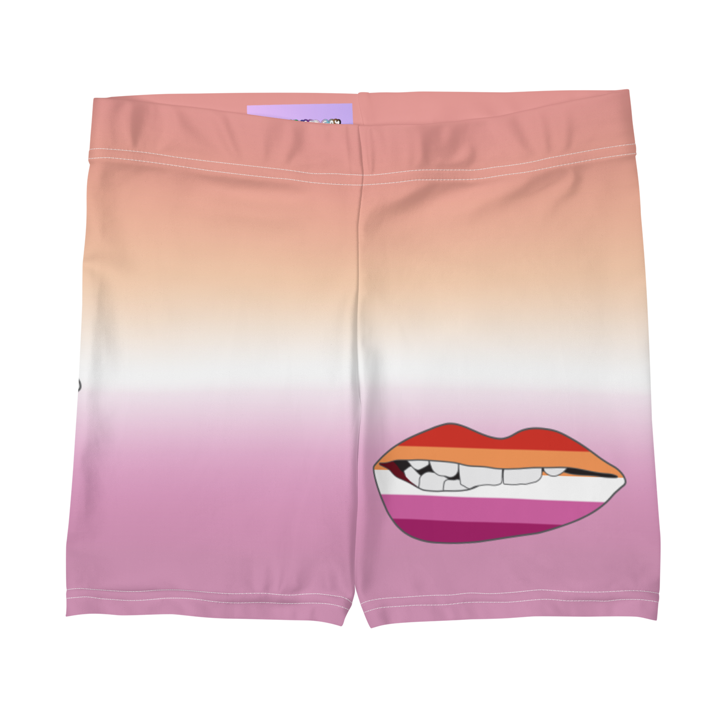 Lesbian Pride Biting Lips Shorts