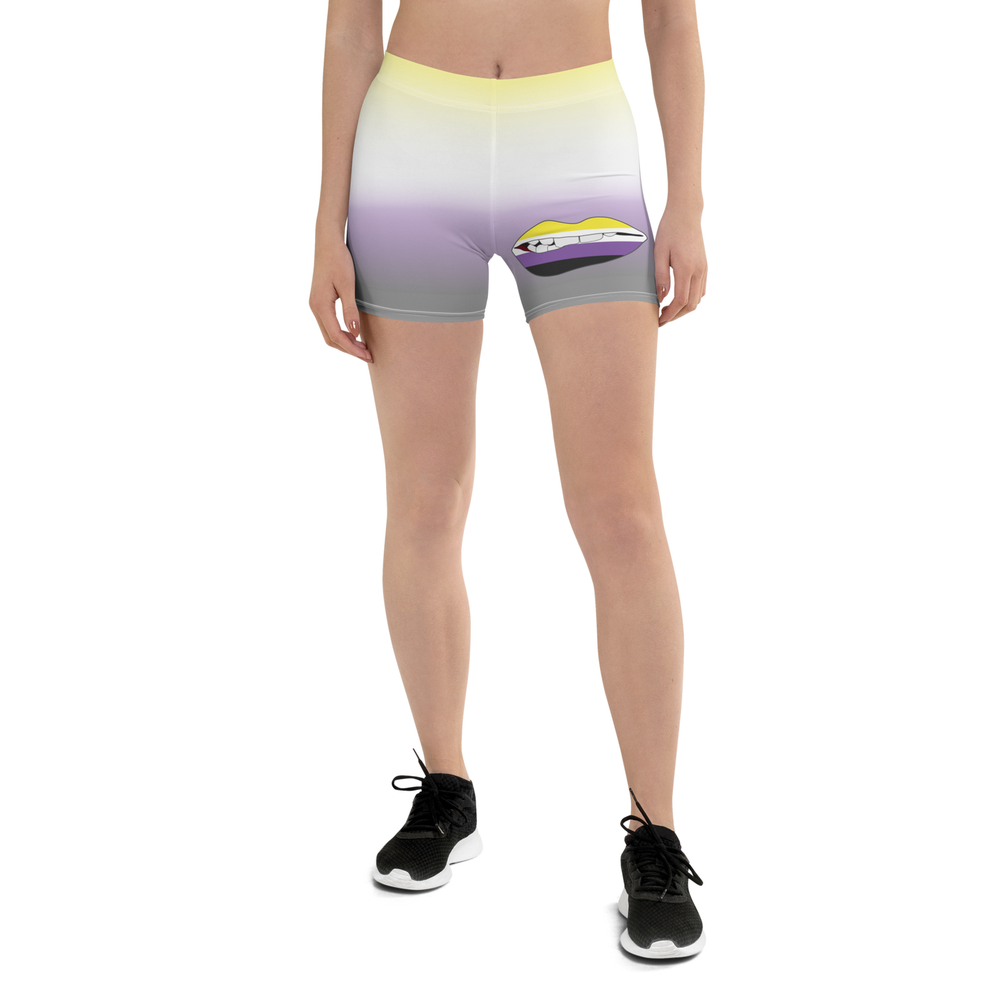 Enby Pride Biting Lips Shorts