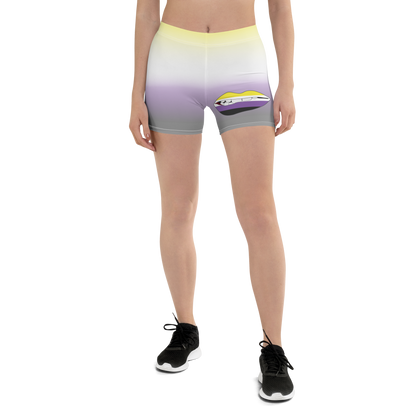 Enby Pride Biting Lips Shorts