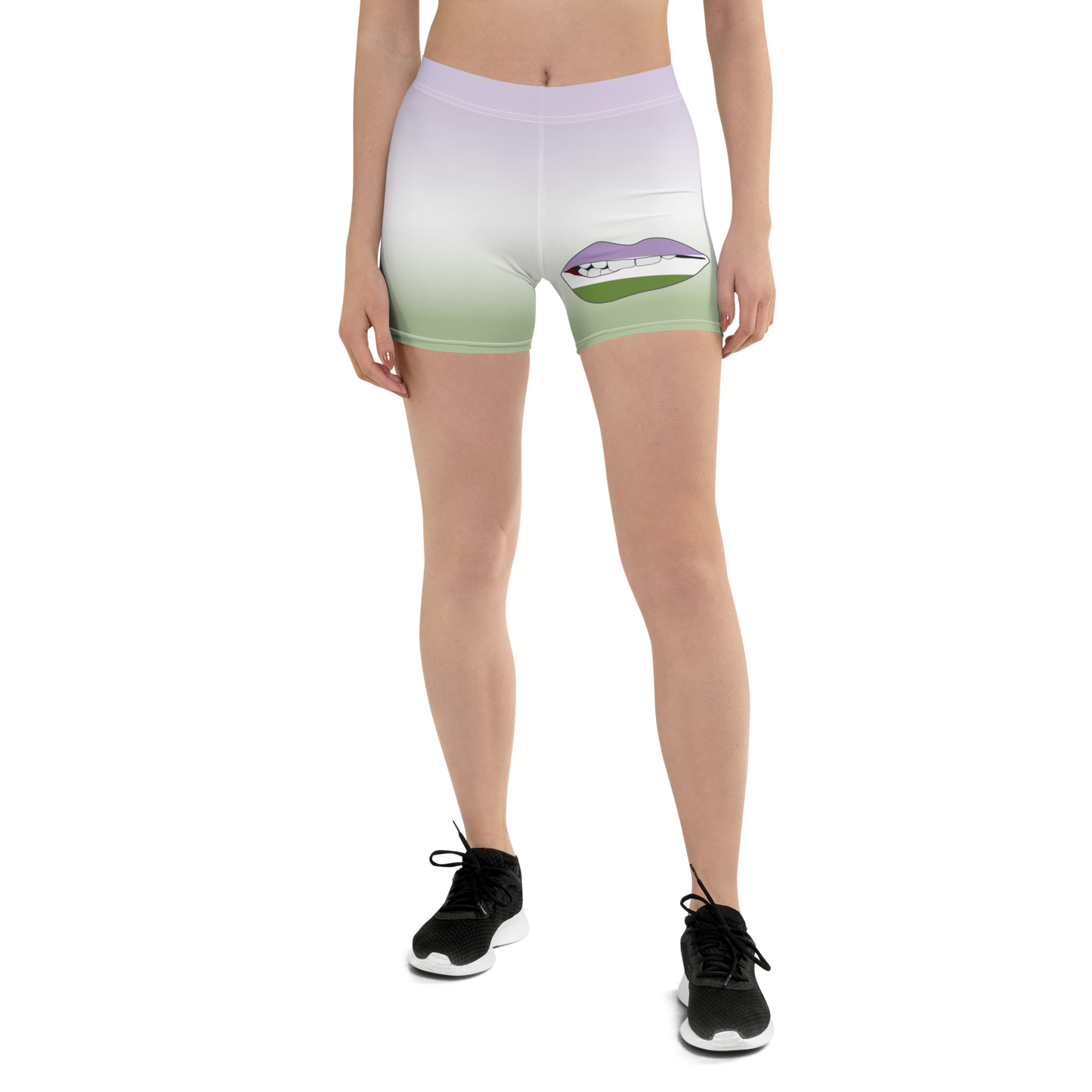 Genderqueer Pride Biting Lips Shorts