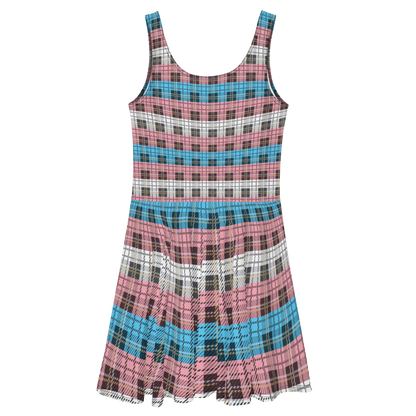 Trans Plaid Skater Dress