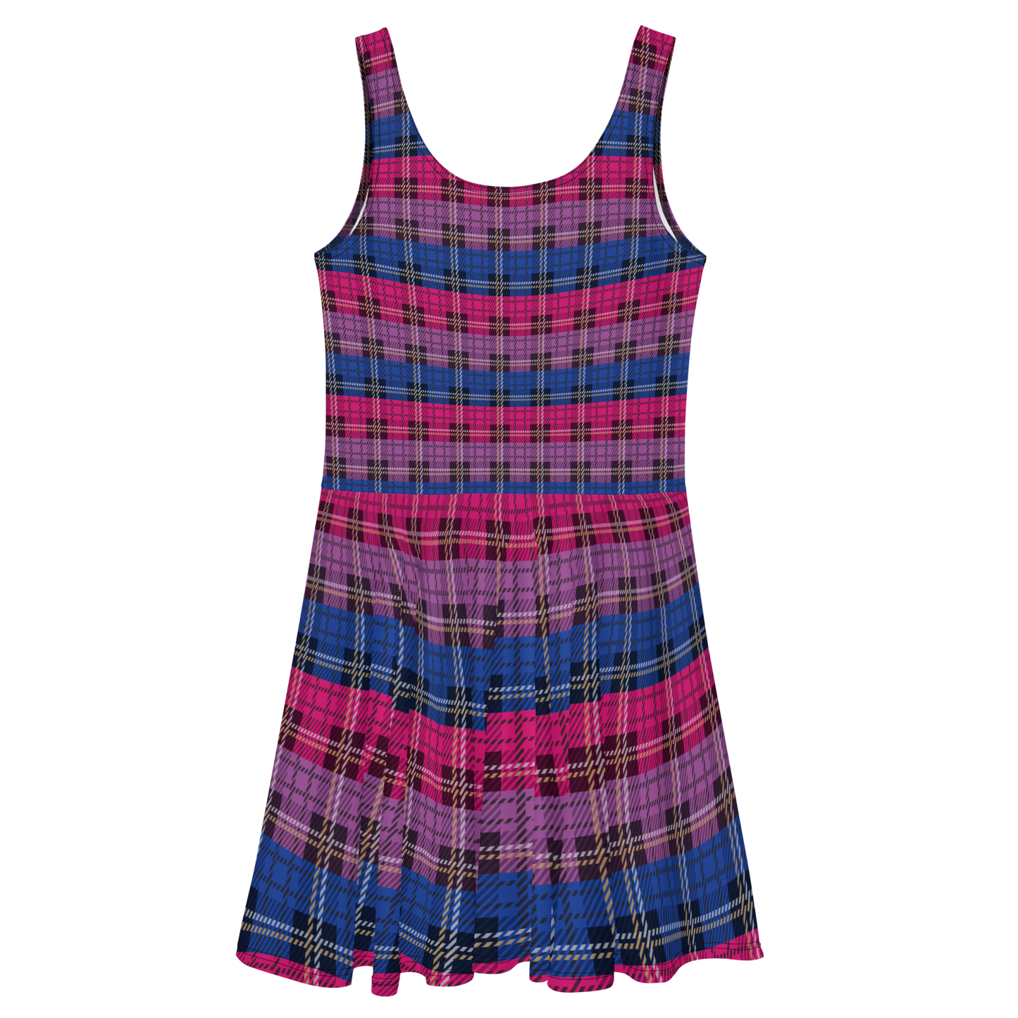 Bi Plaid Skater Dress