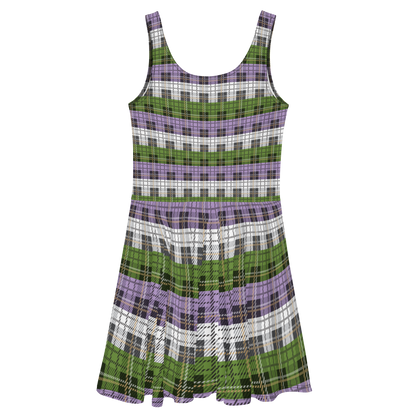 Genderqueer Plaid Skater Dress