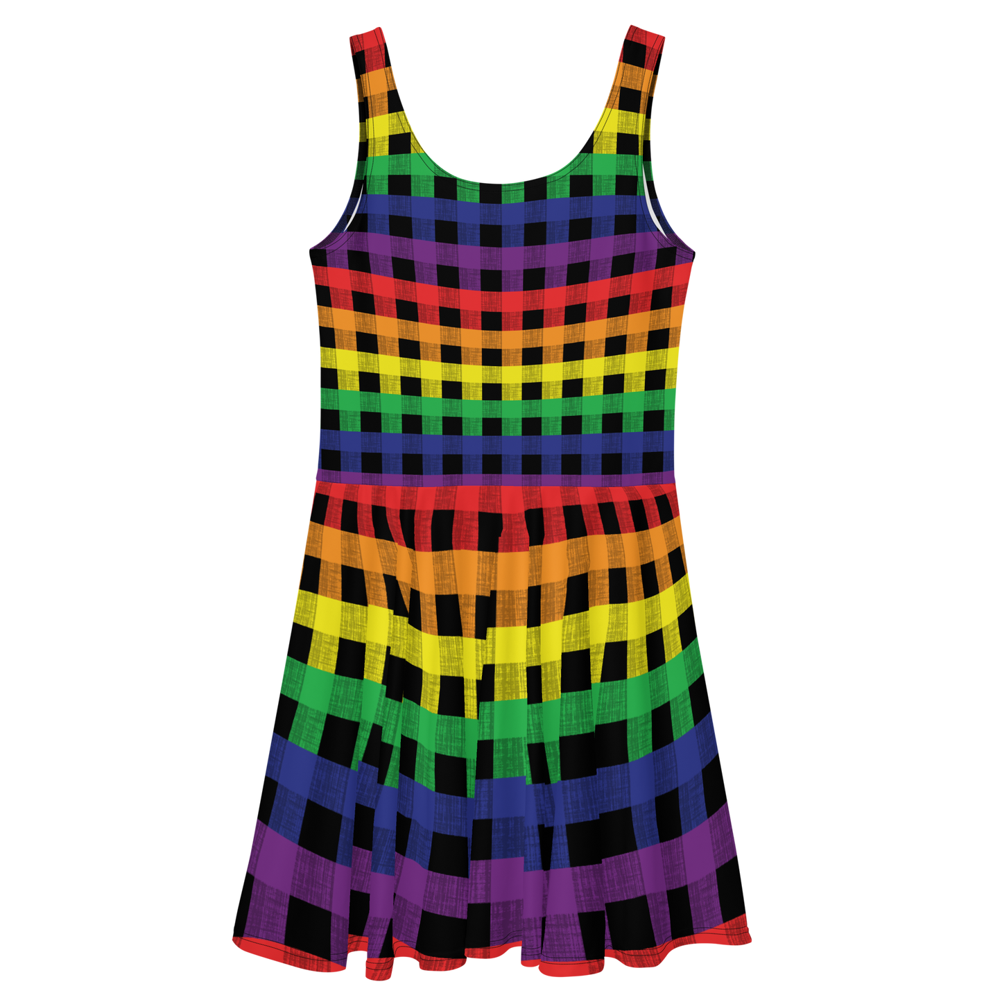 Rainbow Flannel Skater Dress