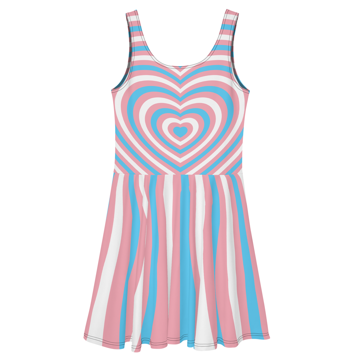 Trans Hearts Skater Dress