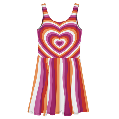 Lesbian Hearts Skater Dress