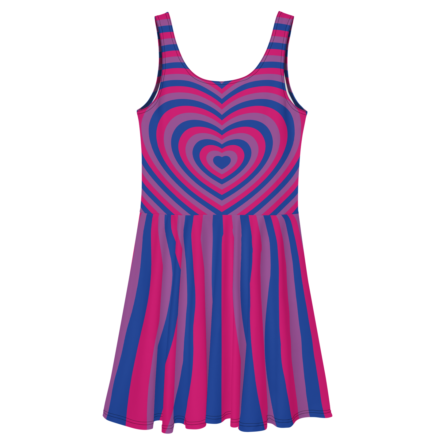 Bi Hearts Skater Dress