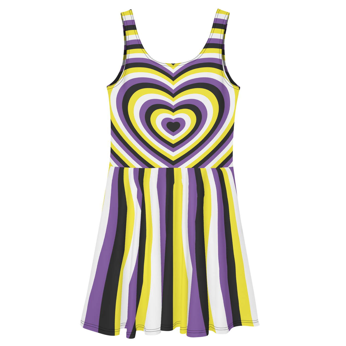 Enby Hearts Skater Dress