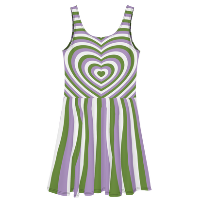 Genderqueer Hearts Skater Dress