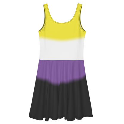 Enby Pride Gradient Skater Dress