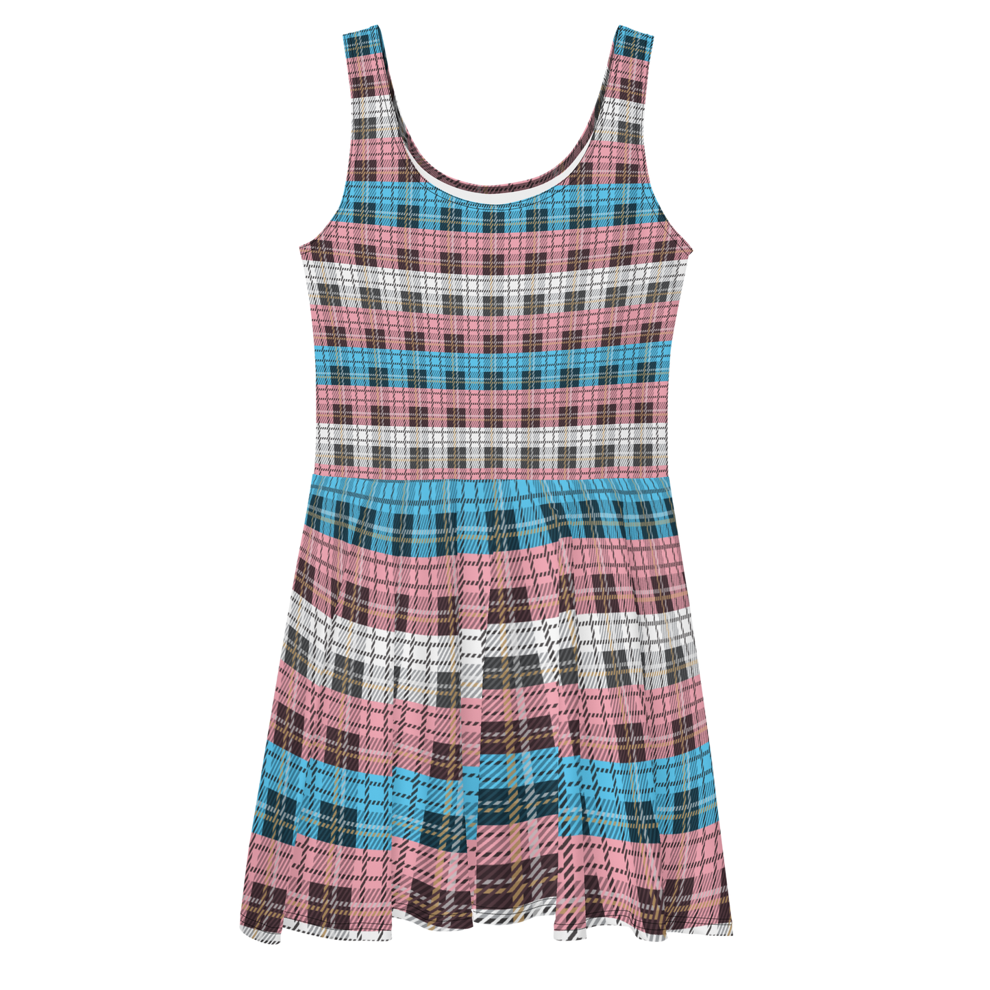 Trans Plaid Skater Dress