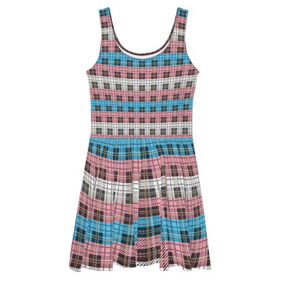 Trans Plaid Skater Dress