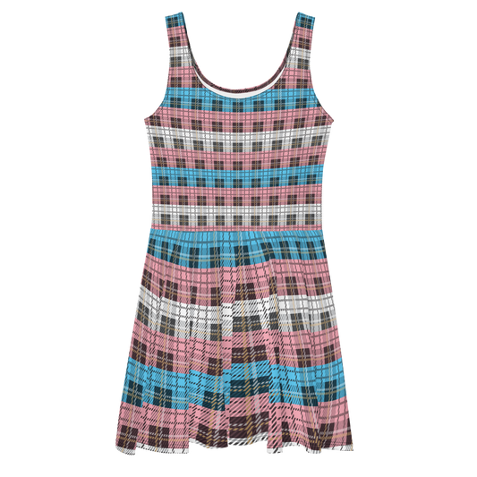 Trans Plaid Skater Dress