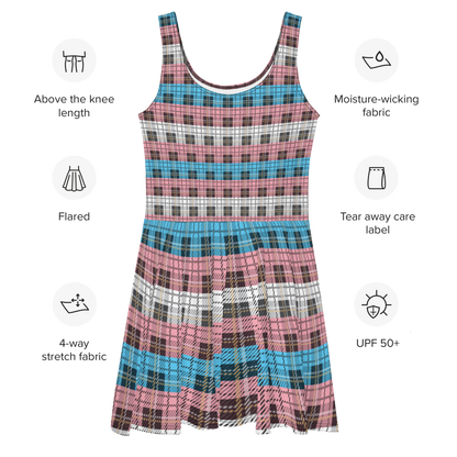 Trans Plaid Skater Dress