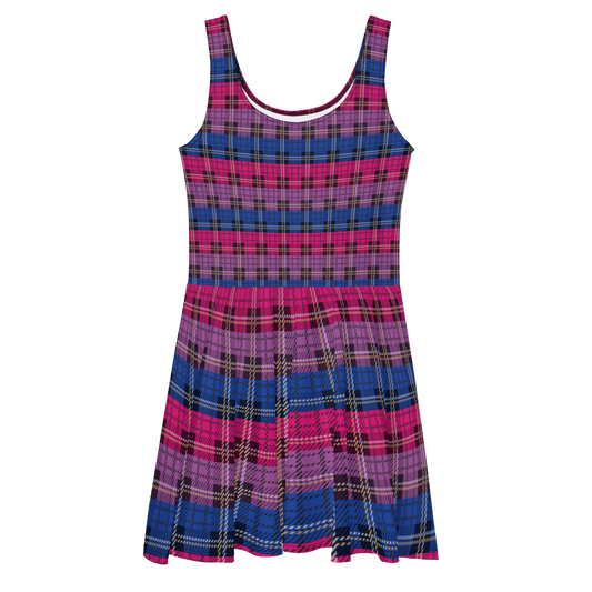 Bi Plaid Skater Dress