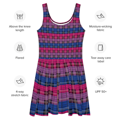 Bi Plaid Skater Dress