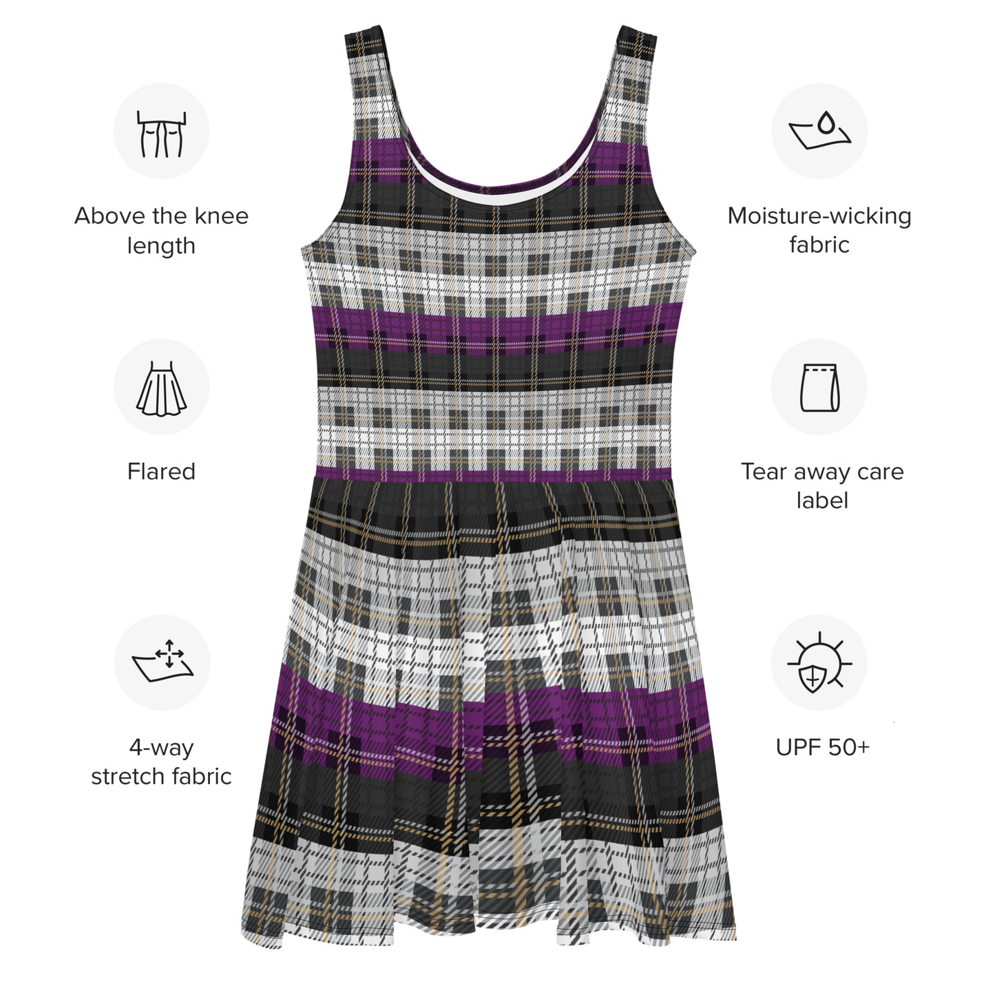 Ace Plaid Skater Dress