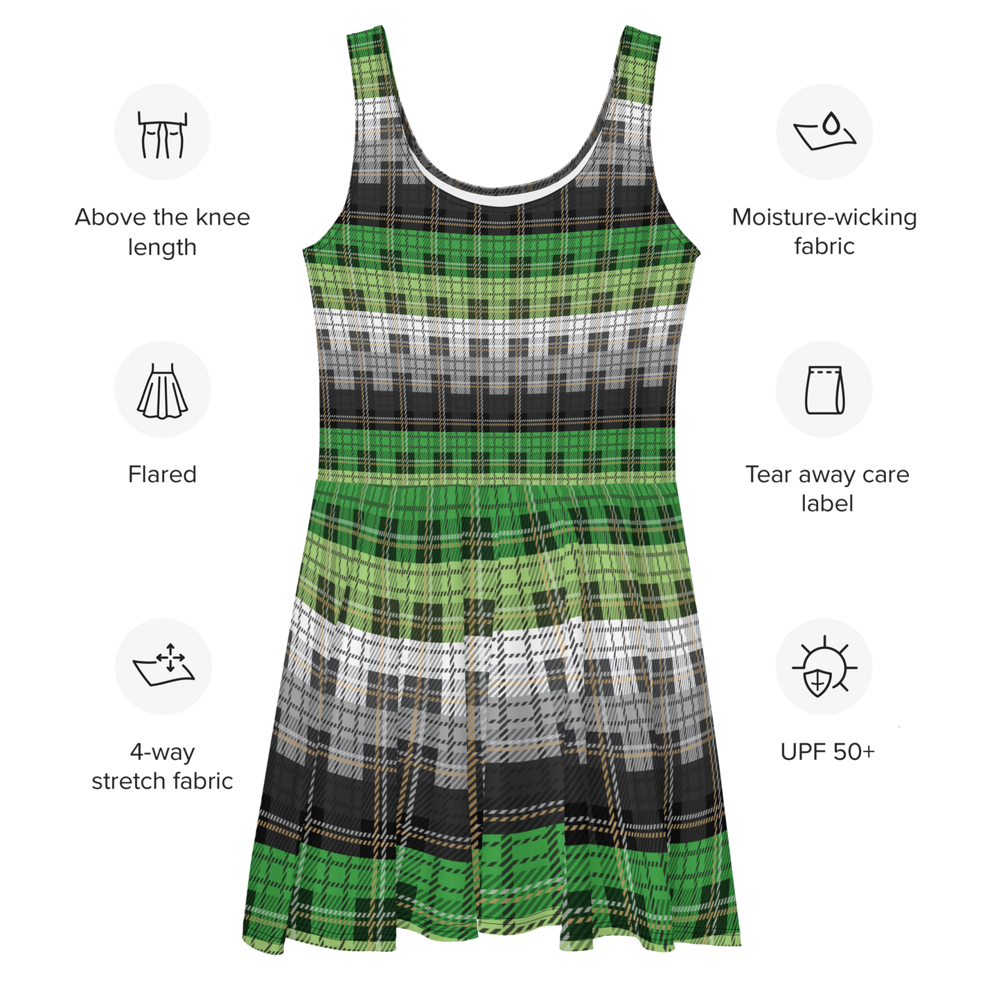 Aro Plaid Skater Dress