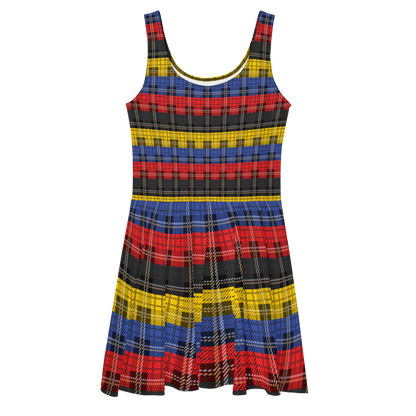 Poly Plaid Skater Dress