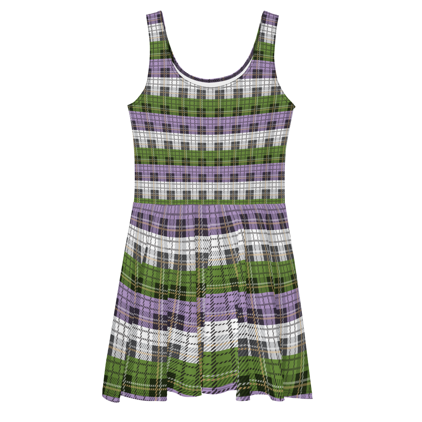 Genderqueer Plaid Skater Dress