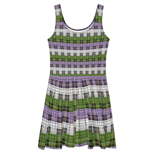 Genderqueer Plaid Skater Dress