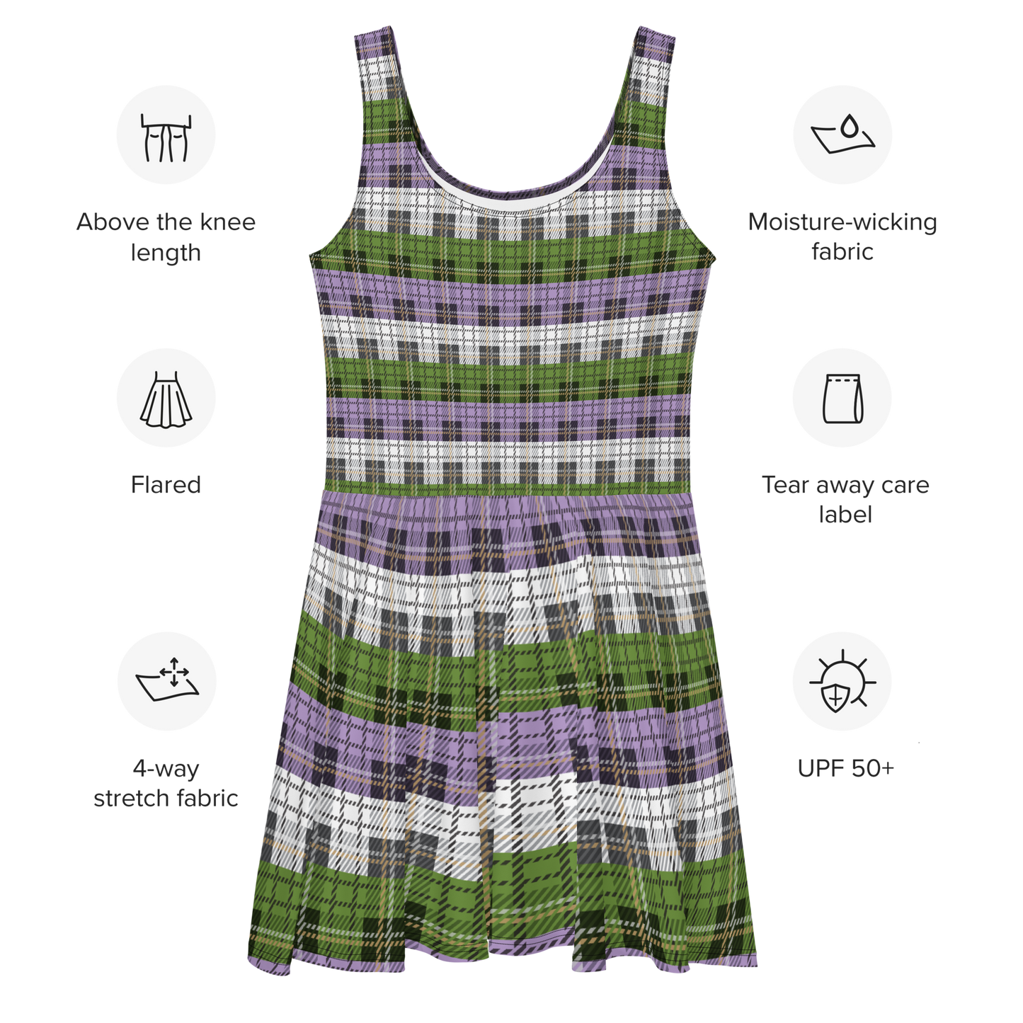 Genderqueer Plaid Skater Dress