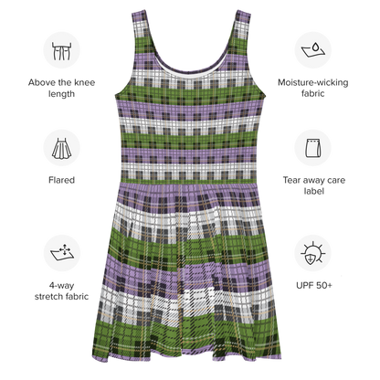 Genderqueer Plaid Skater Dress