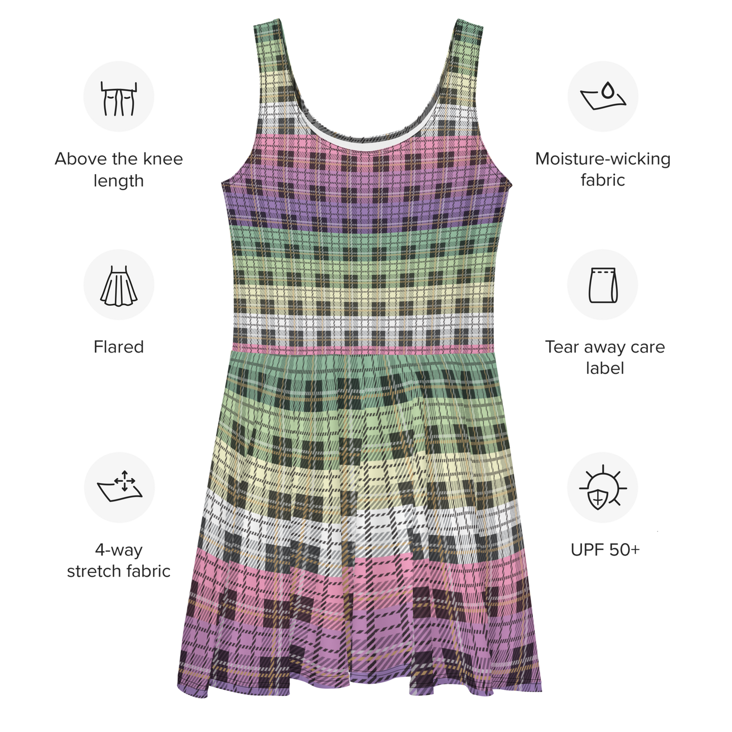 Genderfae Plaid Skater Dress