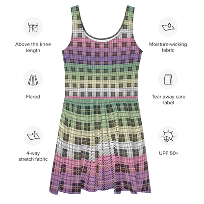 Genderfae Plaid Skater Dress