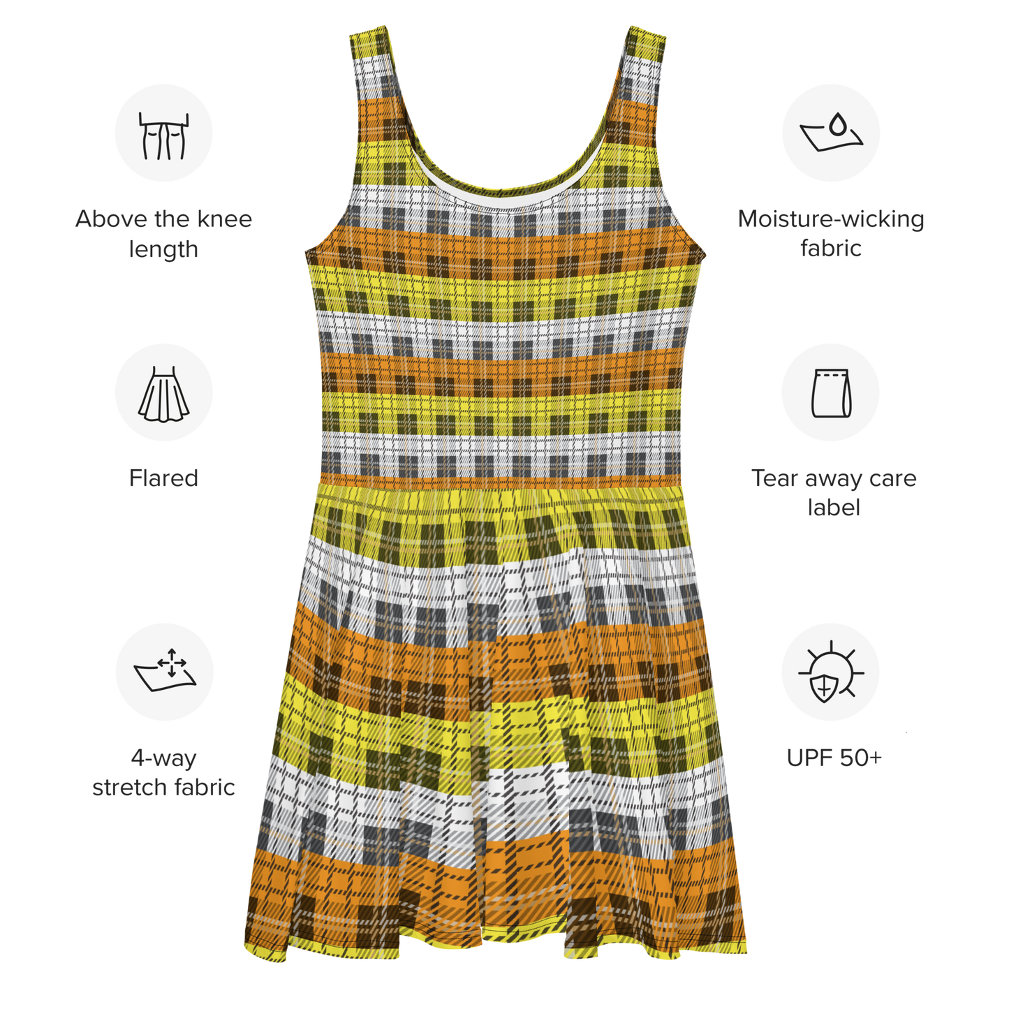 Maverique Plaid Skater Dress