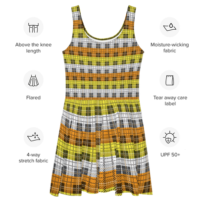 Maverique Plaid Skater Dress