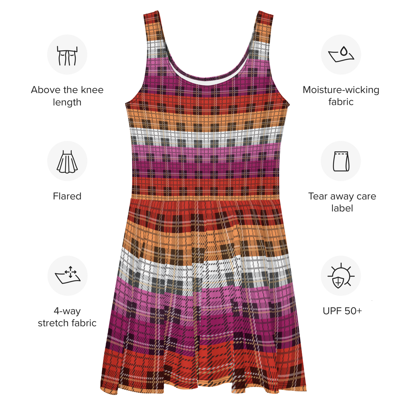 Lesbian Plaid Skater Dress