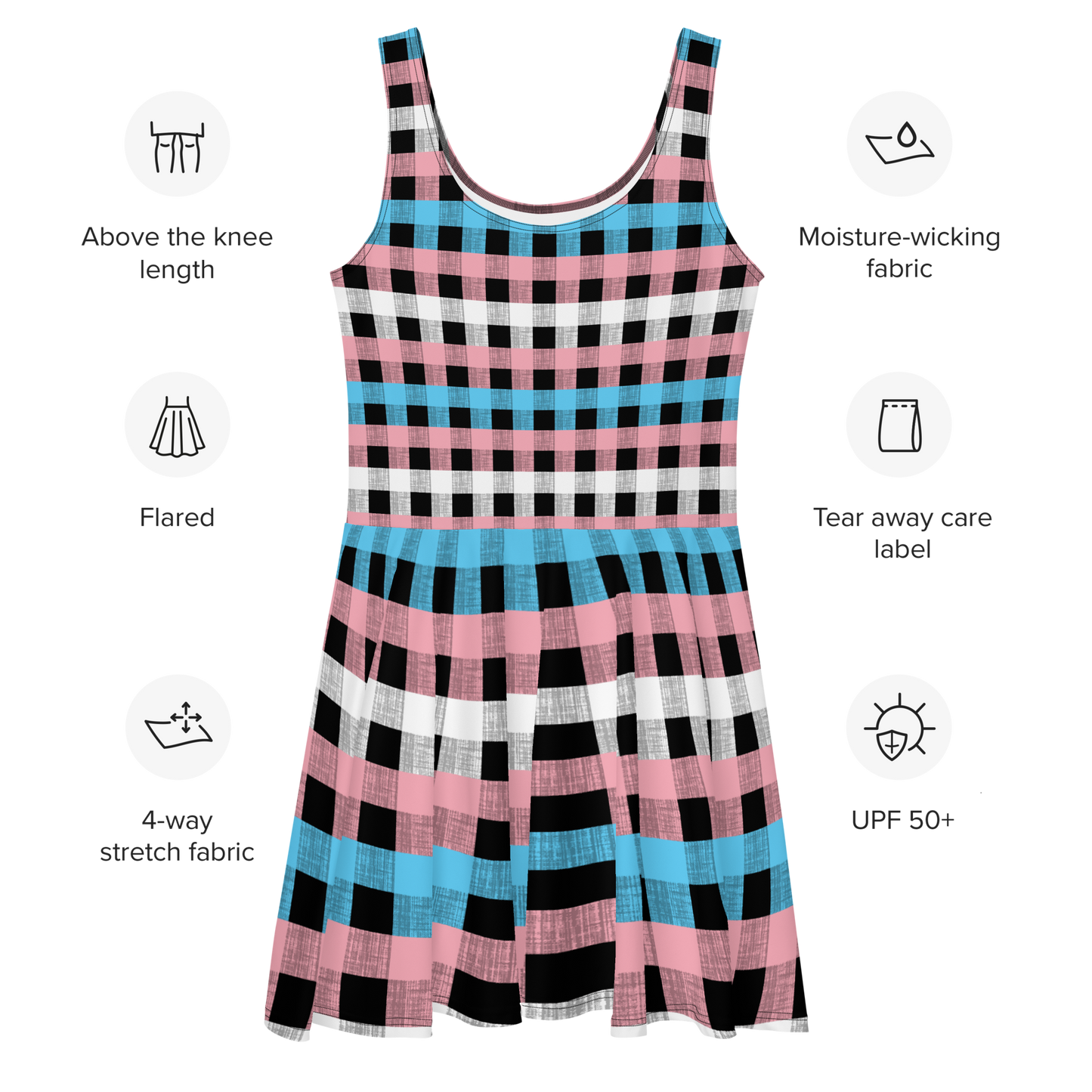 Trans Flannel Skater Dress