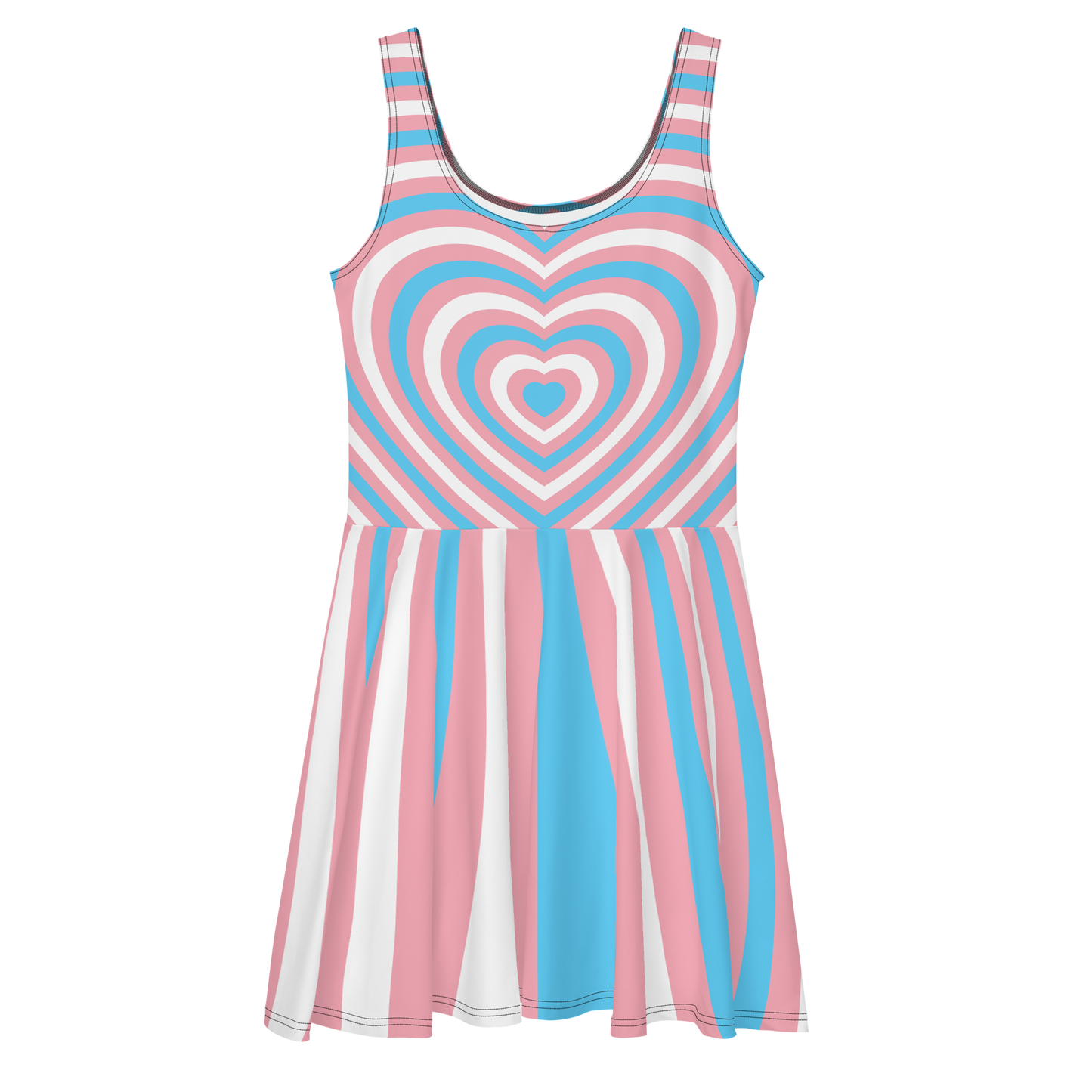 Trans Hearts Skater Dress