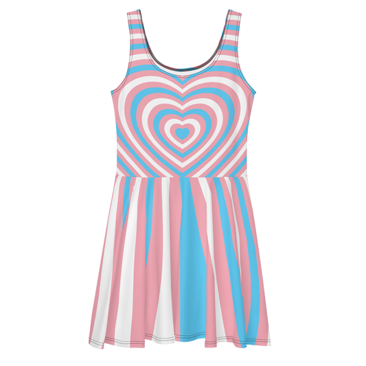 Trans Hearts Skater Dress