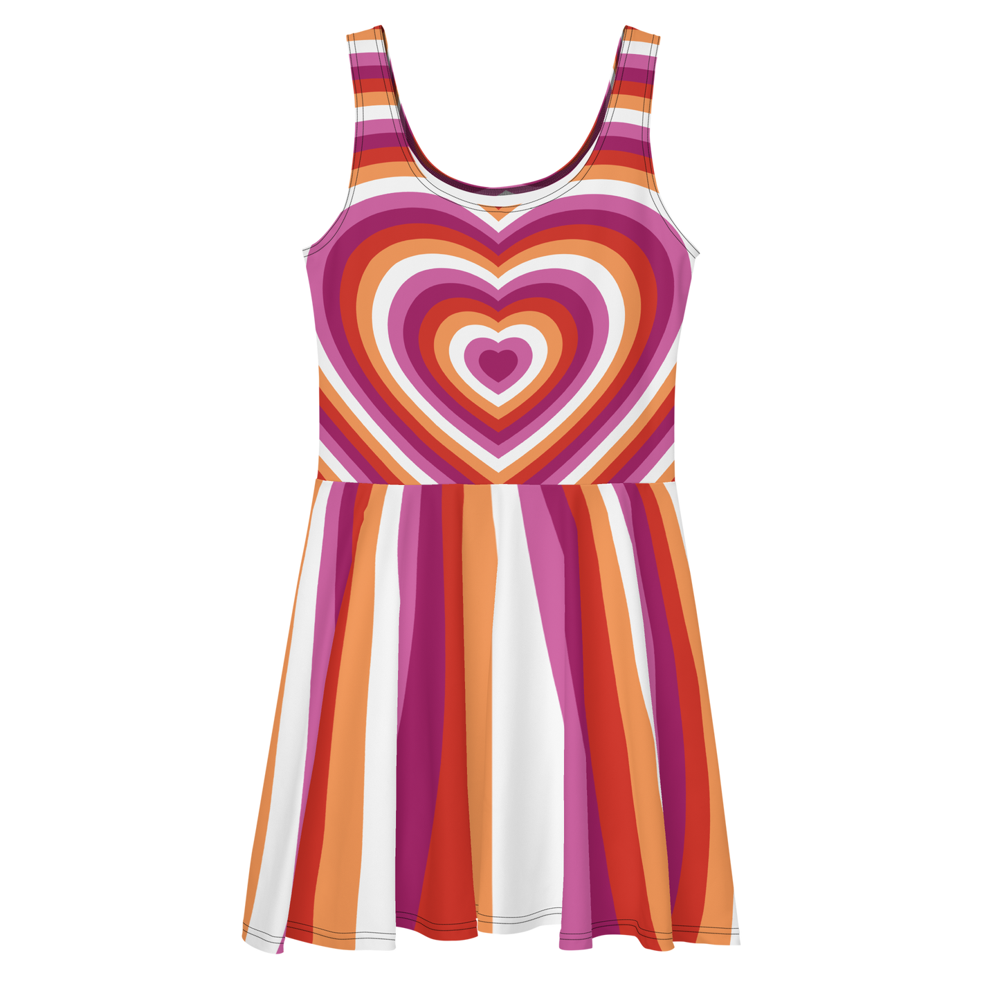 Lesbian Hearts Skater Dress