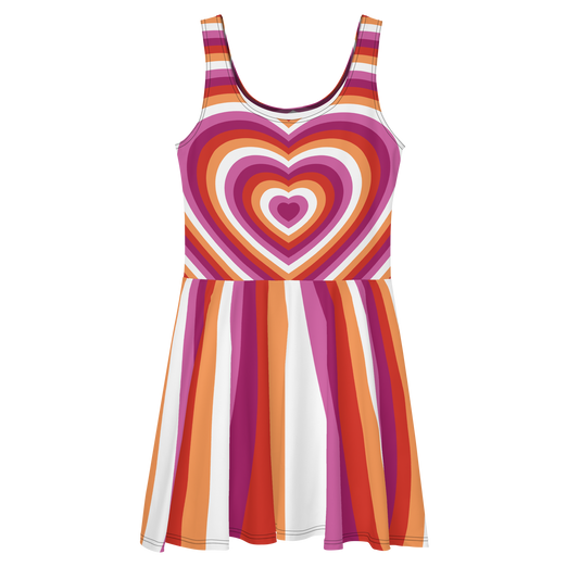 Lesbian Hearts Skater Dress