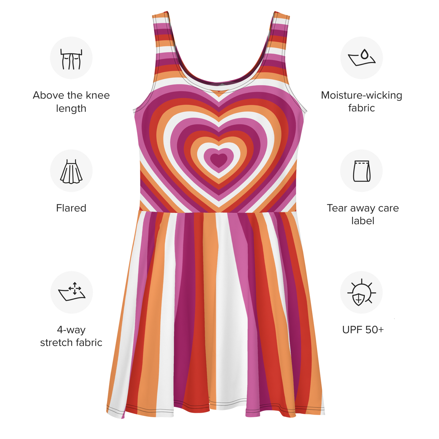 Lesbian Hearts Skater Dress