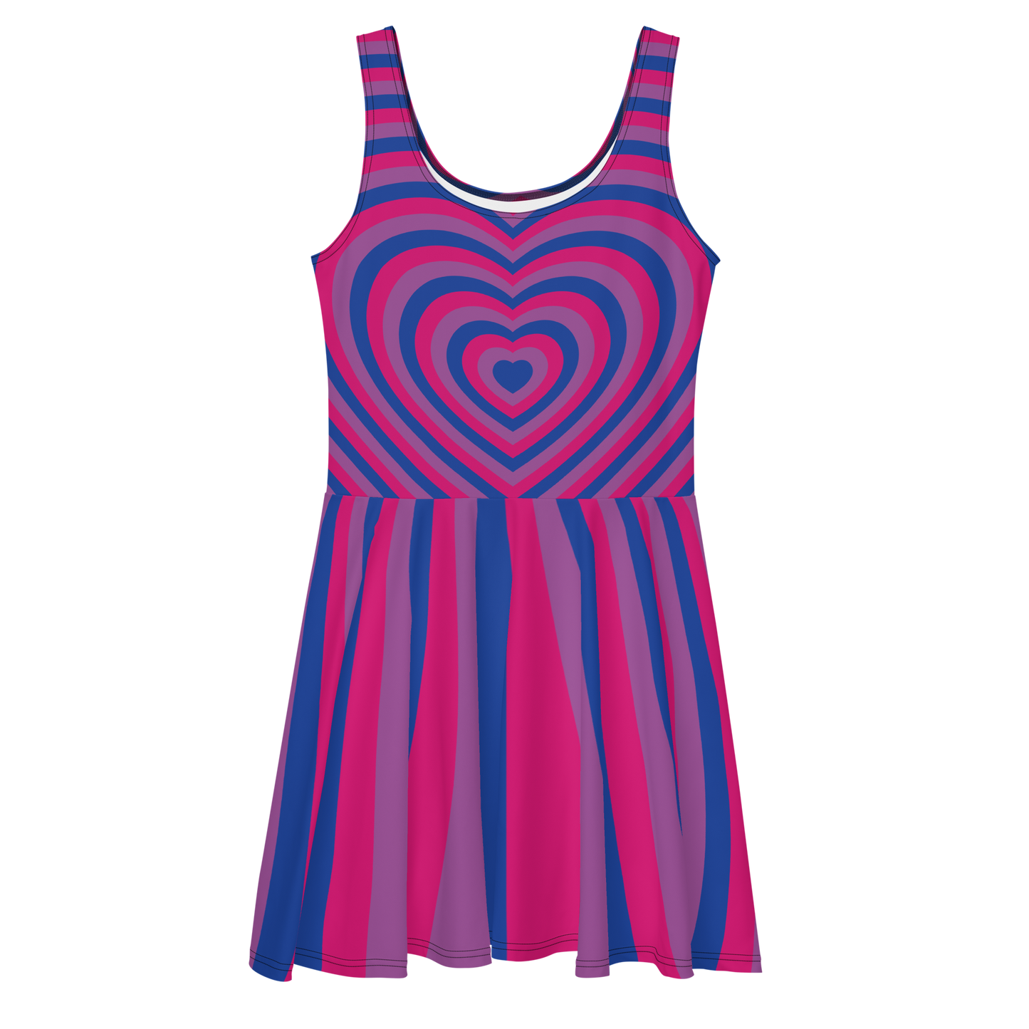 Bi Hearts Skater Dress