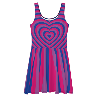 Bi Hearts Skater Dress