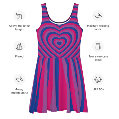 Bi Hearts Skater Dress