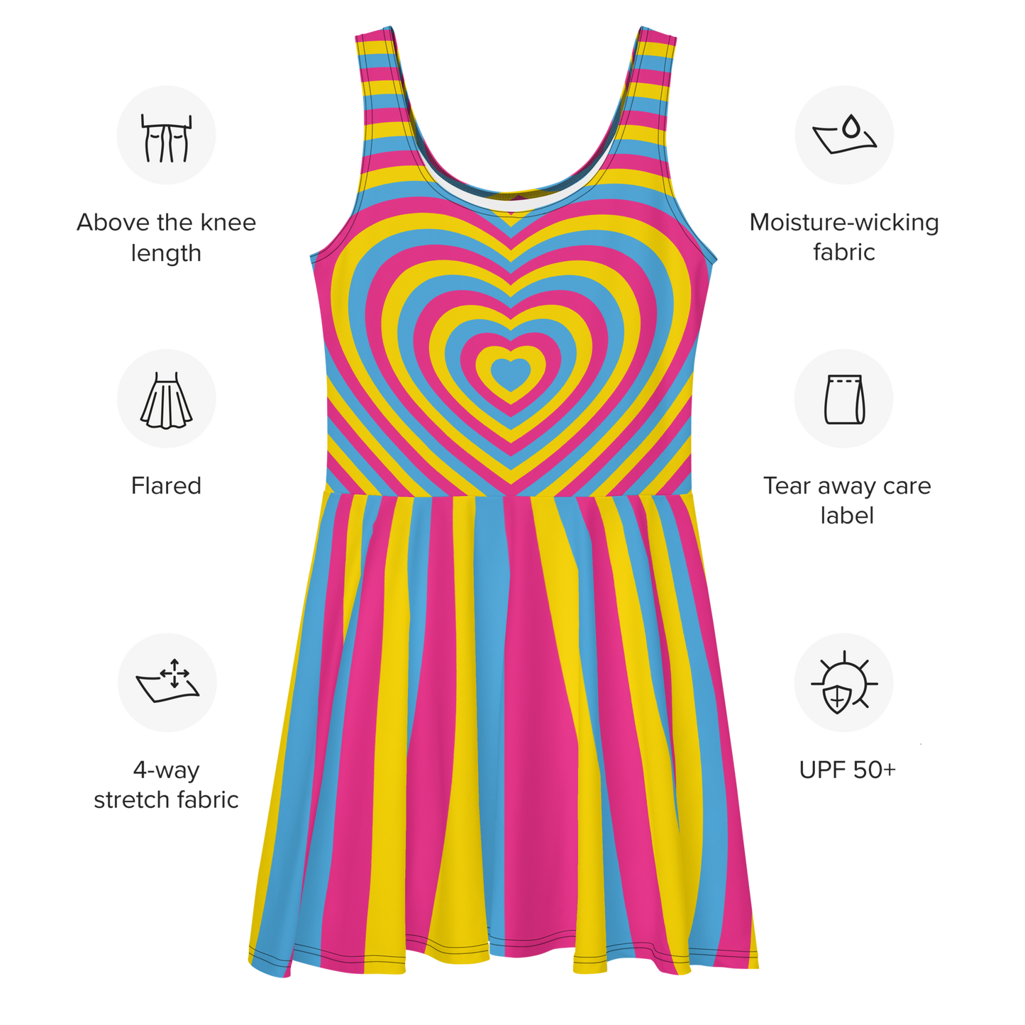 Pan Hearts Skater Dress