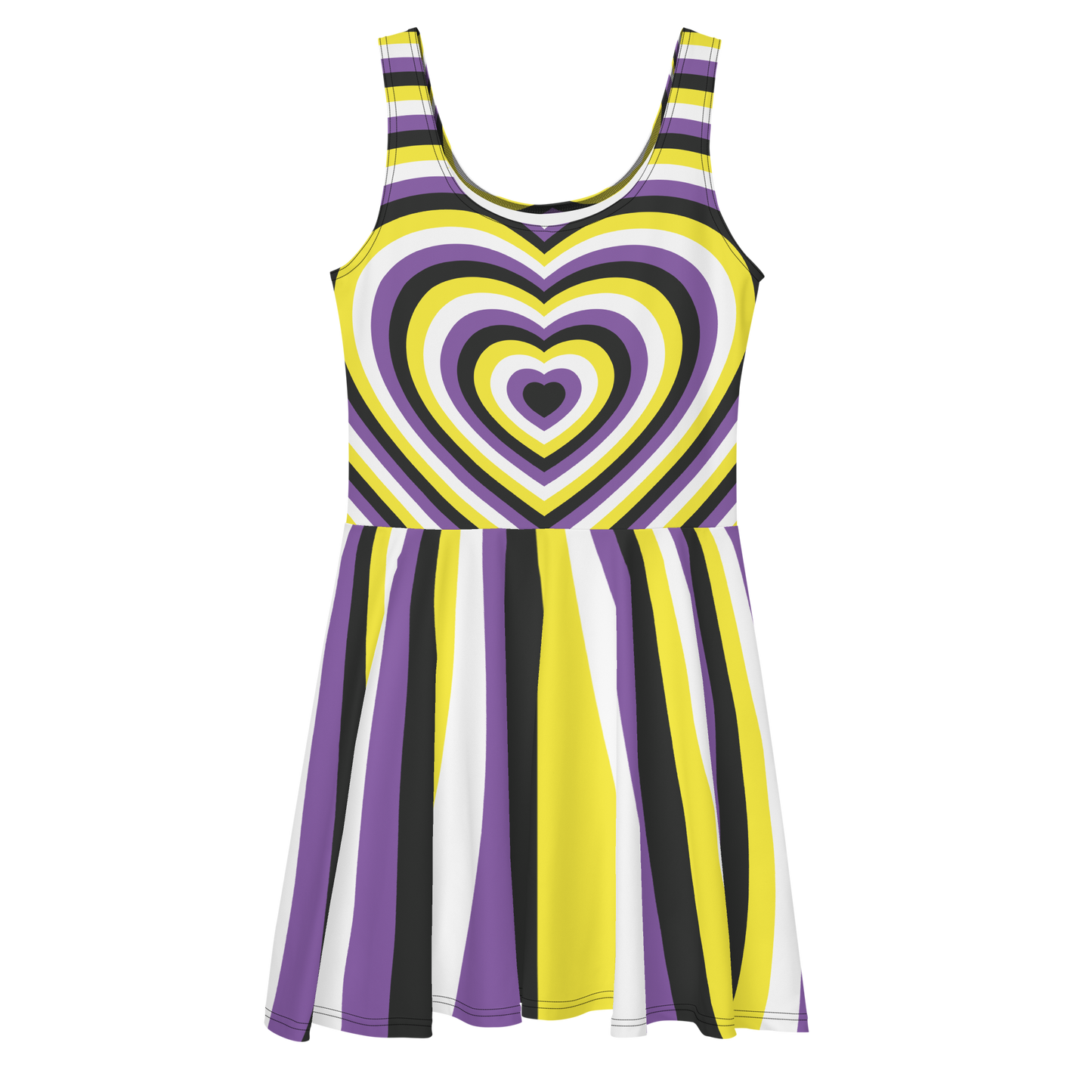 Enby Hearts Skater Dress